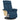 Fotoliu rabatabil cu suport de picioare, albastru, textil