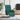 Fotoliu rabatabil cu suport de picioare, verde închis, textil