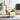 Scaun rabatabil cu suport pentru picioare crem material textil