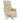 Scaun rabatabil cu suport pentru picioare crem material textil