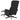 Scaun rabatabil cu taburet, negru, material textil