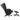 Scaun rabatabil cu taburet, negru, material textil