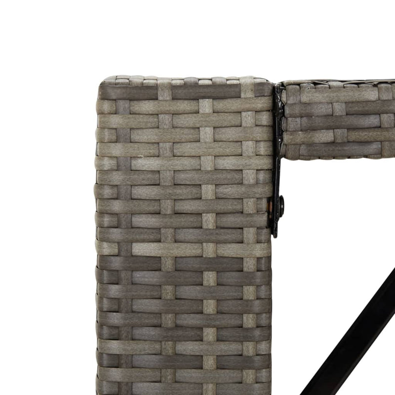 Set mobilier bar de grădină, cu perne, 5 piese, gri, poliratan