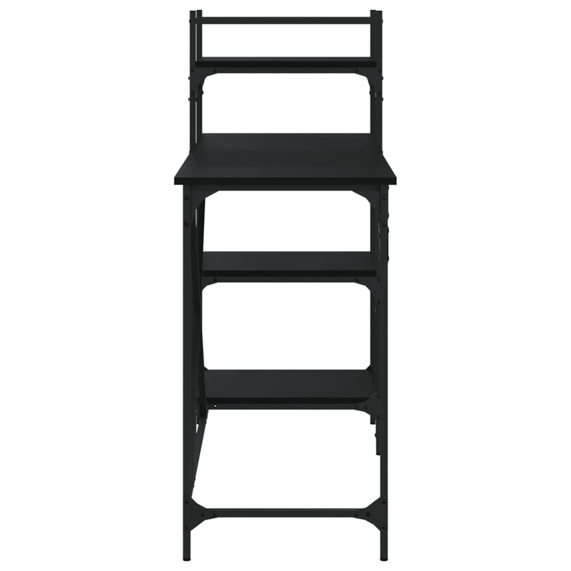 Birou pentru computer cu rafturi negru 120x47x109 cm