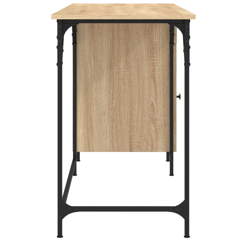 Birou de computer, stejar sonoma, 131x48x75 cm, lemn prelucrat