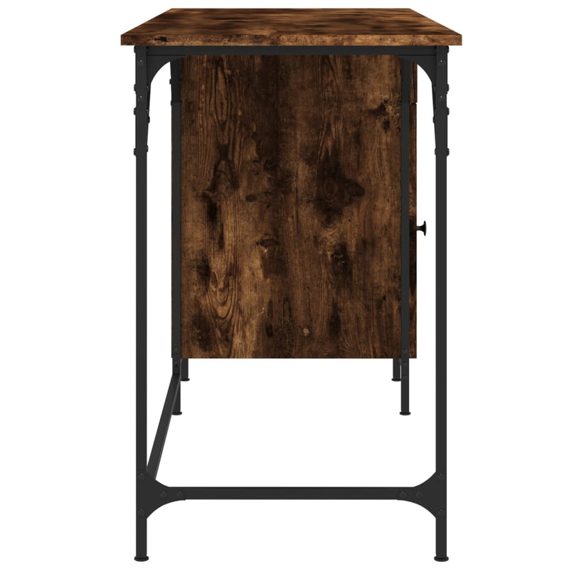 Birou, stejar fumuriu, 131x48x75 cm, lemn prelucrat