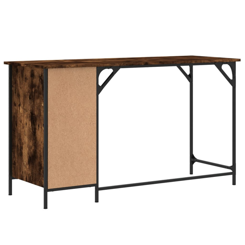 Birou, stejar fumuriu, 131x48x75 cm, lemn prelucrat