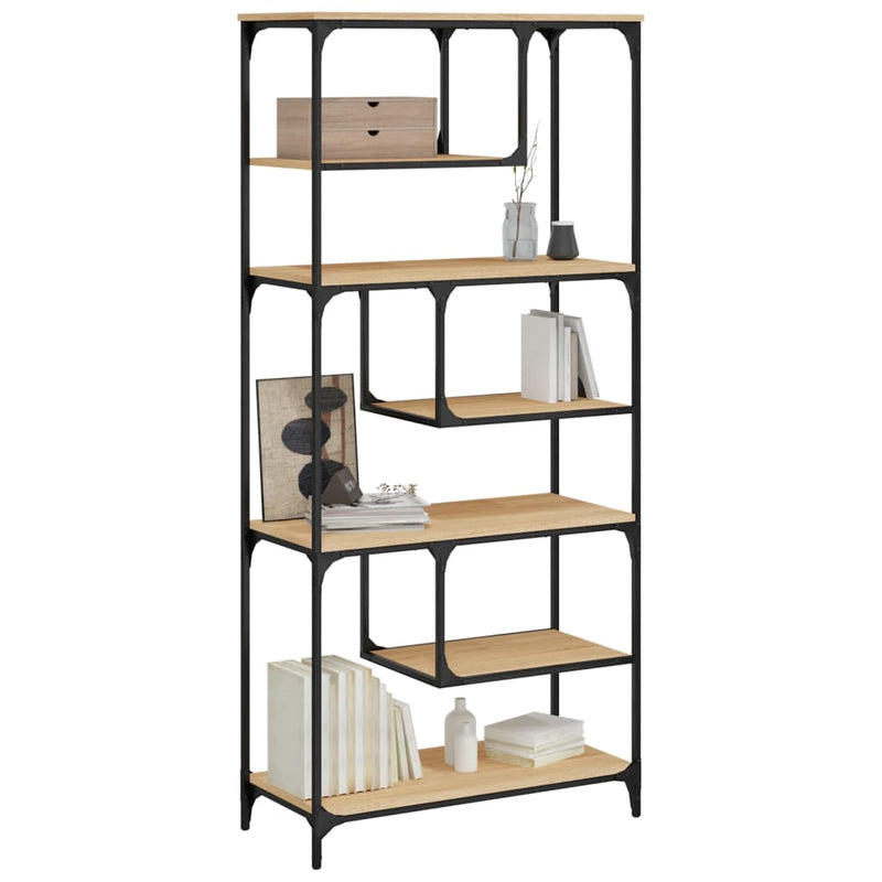 Bibliotecă, stejar sonoma, 81x36x176 cm, lemn compozit