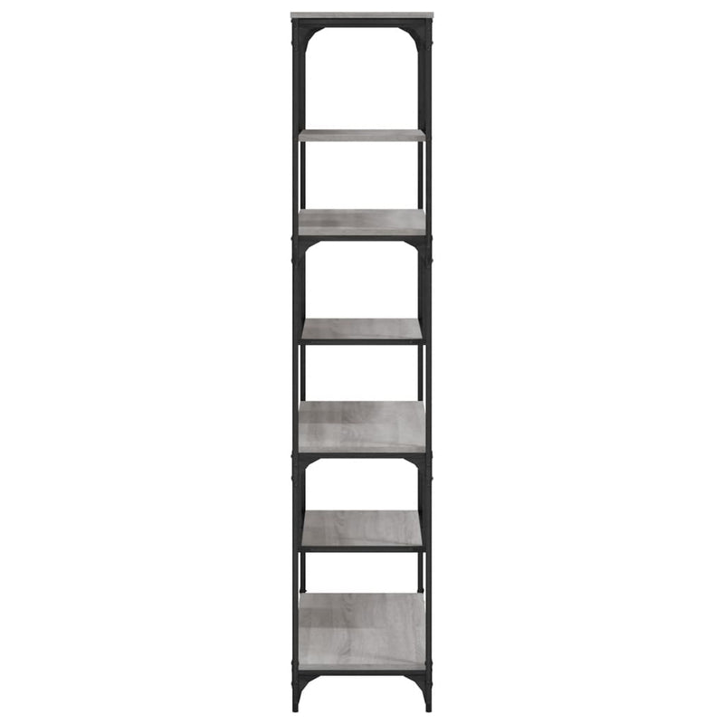 Bibliotecă, sonoma gri, 81x36x176 cm, lemn compozit