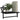 Rafturi de perete cu bare, 2 buc, negru, 40x25x30 cm