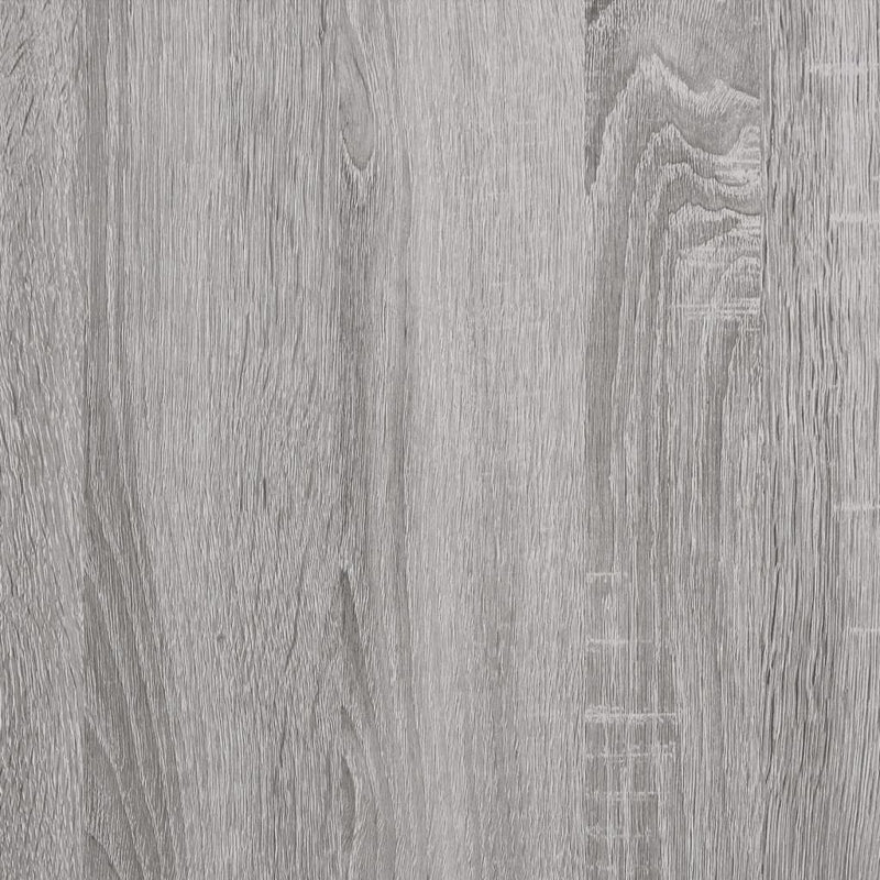 Rafturi perete 3 niveluri cu bare 2 buc. gri sonoma 30x25x100cm
