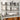 Set rafturi perete cu bare, 6 buc., gri sonoma, lemn prelucrat
