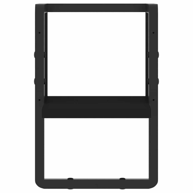 Raft de perete cu bare, negru, 20x25x30 cm
