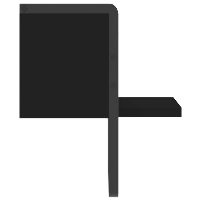 Raft de perete cu bare, negru, 20x25x30 cm