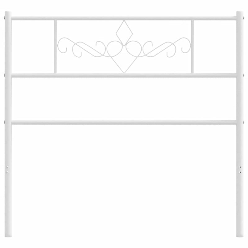 Tăblie de pat de schimb metalică, alb, 75 cm