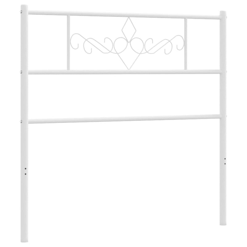 Tăblie de pat de schimb metalică, alb, 75 cm