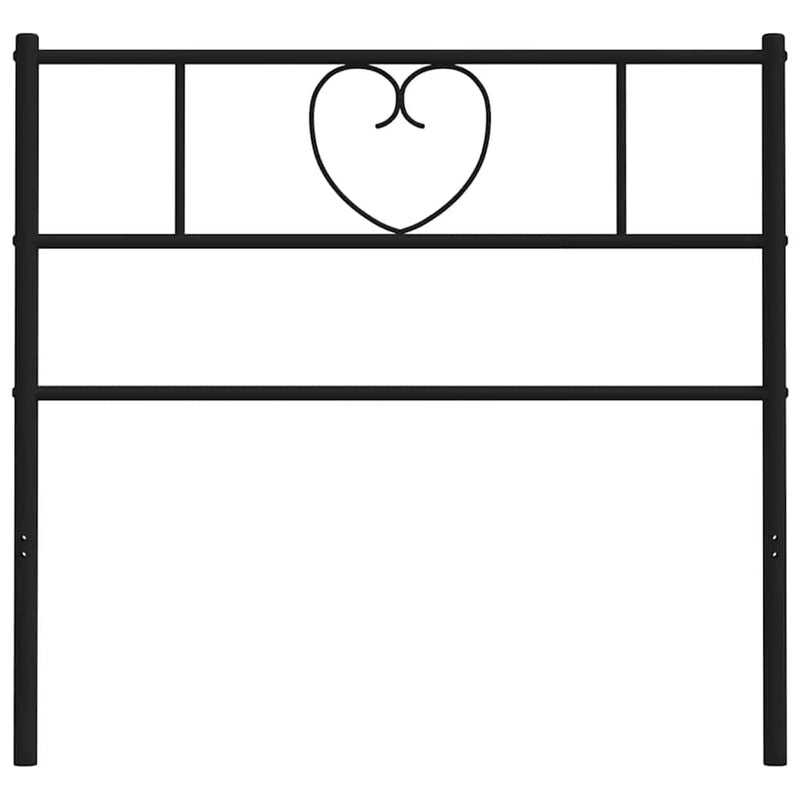 Tăblie de pat de schimb metalică, negru, 90 cm