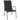 Set mobilier de grădină, 5 piese, negru, oțel și textilenă