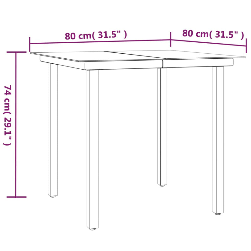 Set mobilier de grădină, 5 piese, negru, oțel și textilenă
