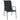Set mobilier de grădină, 5 piese, negru, oțel și textilenă