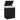 Coș de rufe cu capac, negru, 46x33x60 cm, poliratan