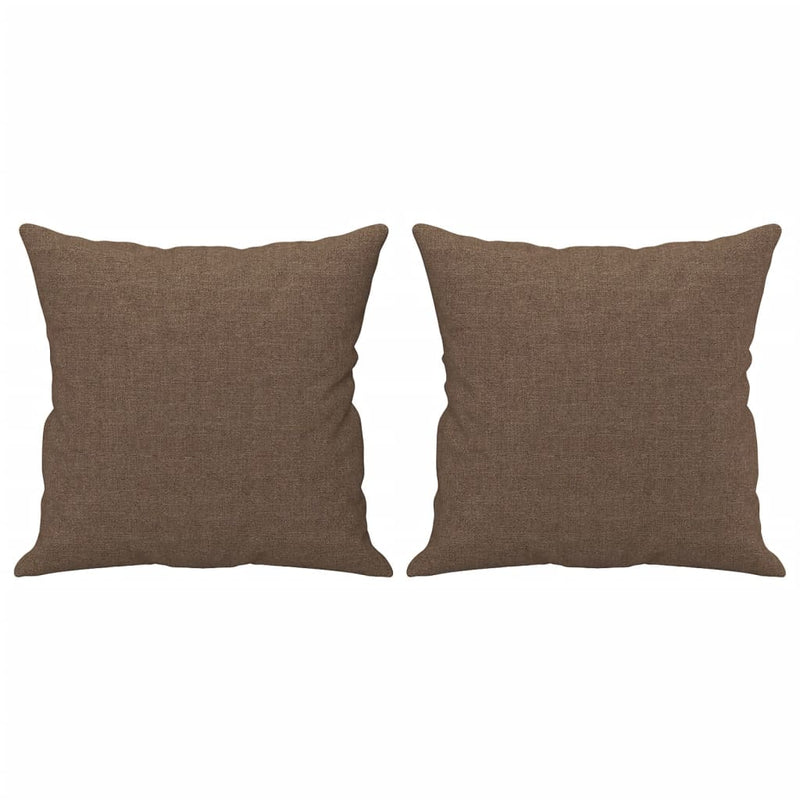 Canapea cu 2 locuri cu pernuțe, maro, 120 cm, textil