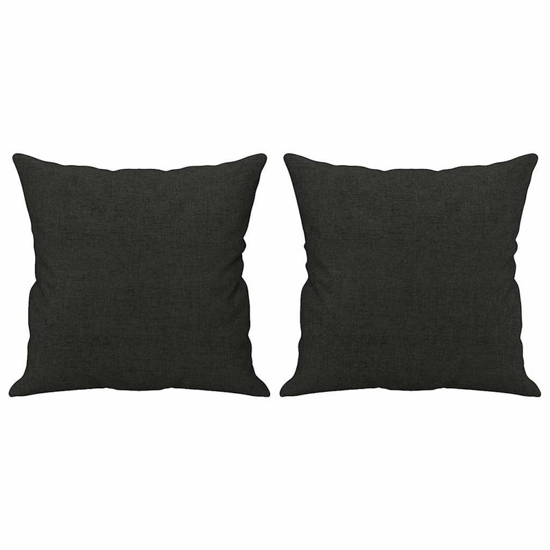 Canapea cu 2 locuri cu pernuțe, negru, 120 cm, textil