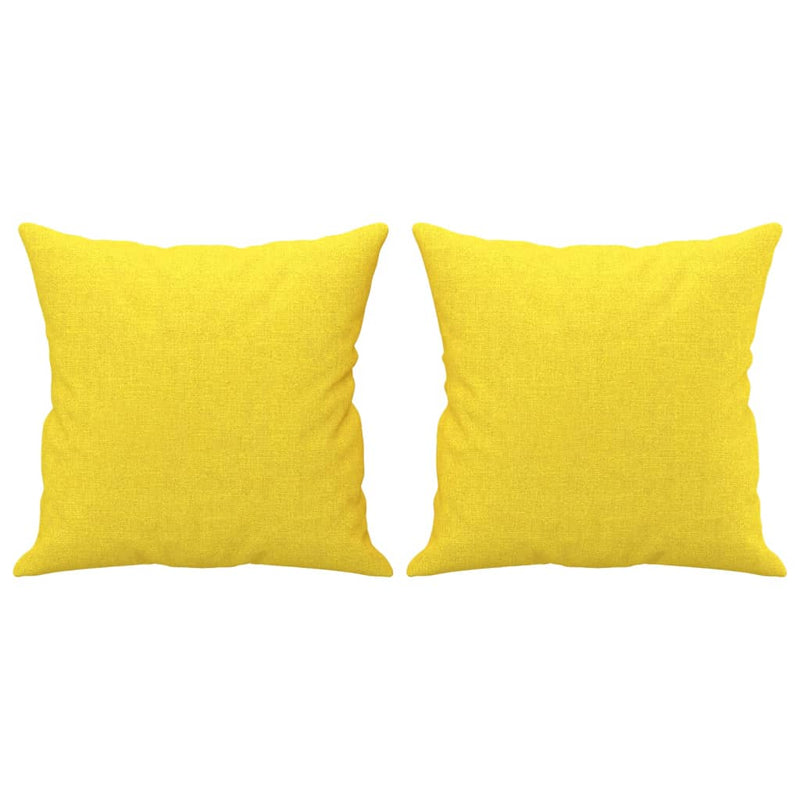 Canapea cu 2 locuri cu pernuțe, galben deschis, 120 cm, textil
