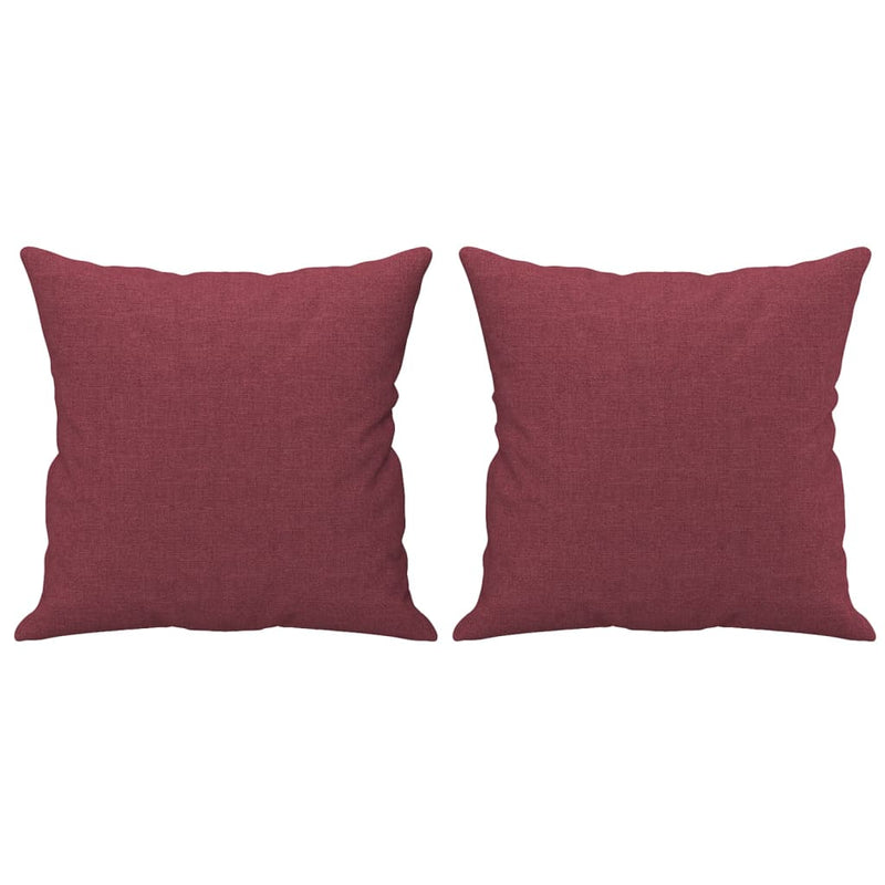Canapea cu 2 locuri cu pernuțe, roșu vin, 140 cm, textil