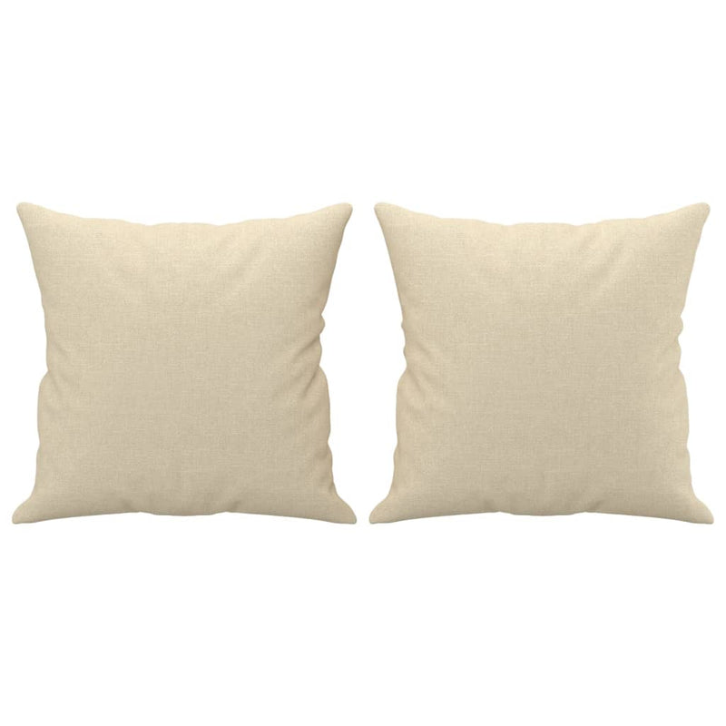 Canapea cu 3 locuri cu pernuțe, crem, 180 cm, textil