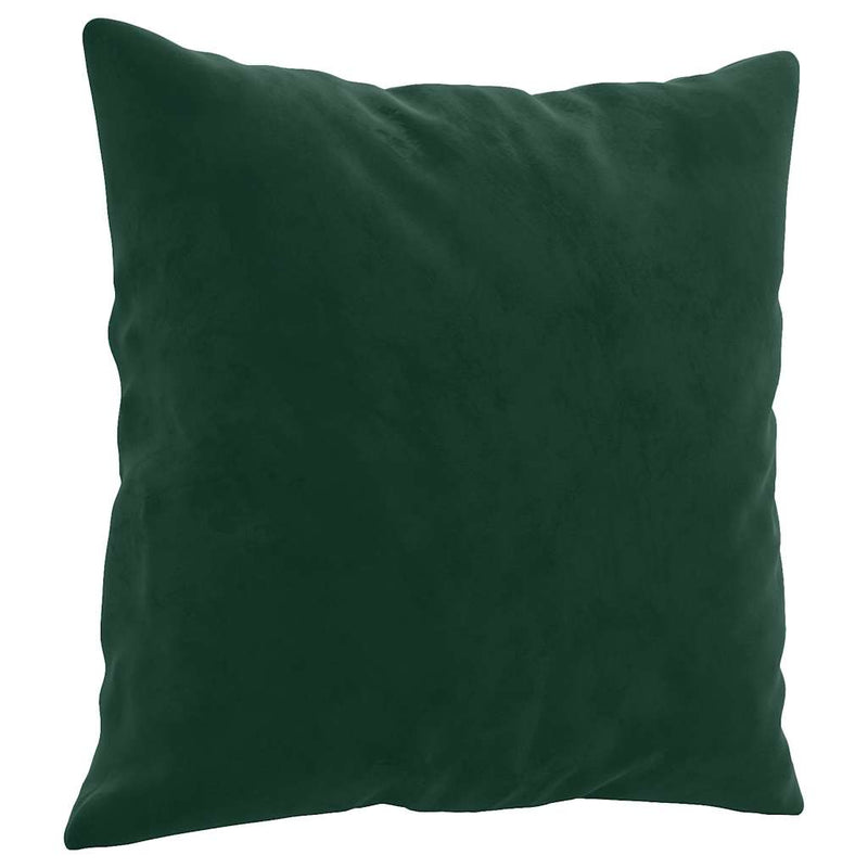 Canapea cu 2 locuri cu pernuțe, verde închis, 140 cm, catifea
