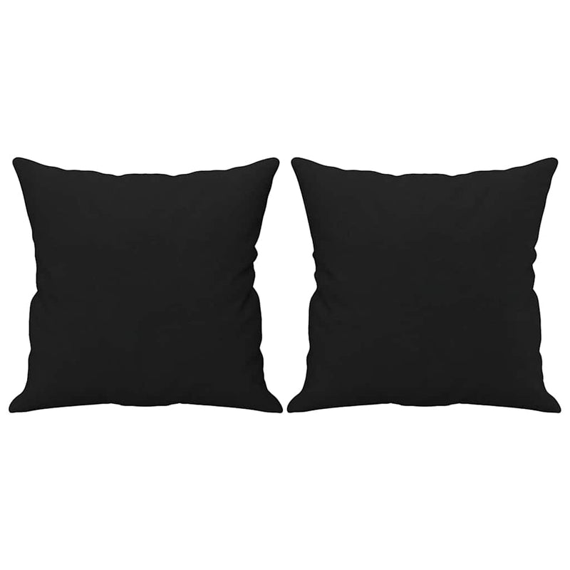 Canapea cu 2 locuri, cu perne, negru, 120 cm, microfibră