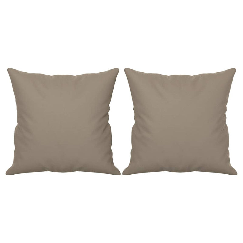 Canapea cu 2 locuri, cu perne, gri taupe, 140 cm, microfibră