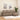 Canapea cu 3 locuri / taburet cappuccino 180 cm piele ecologică