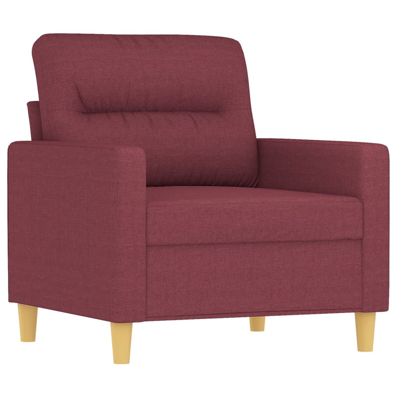 Fotoliu canapea cu taburet, roșu vin, 60 cm, material textil