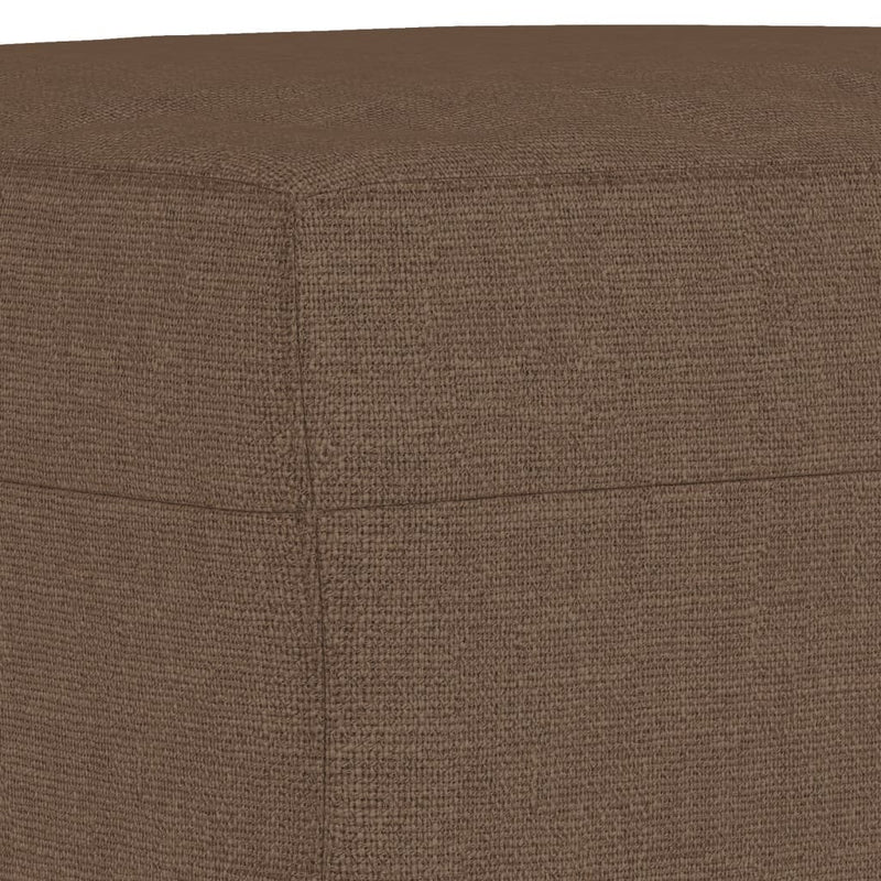 Fotoliu canapea cu taburet, maro, 60 cm, material textil