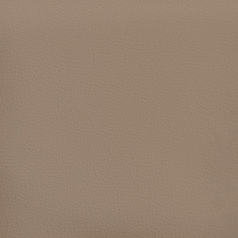 Fotoliu canapea cu taburet, cappuccino, 60 cm, piele ecologică