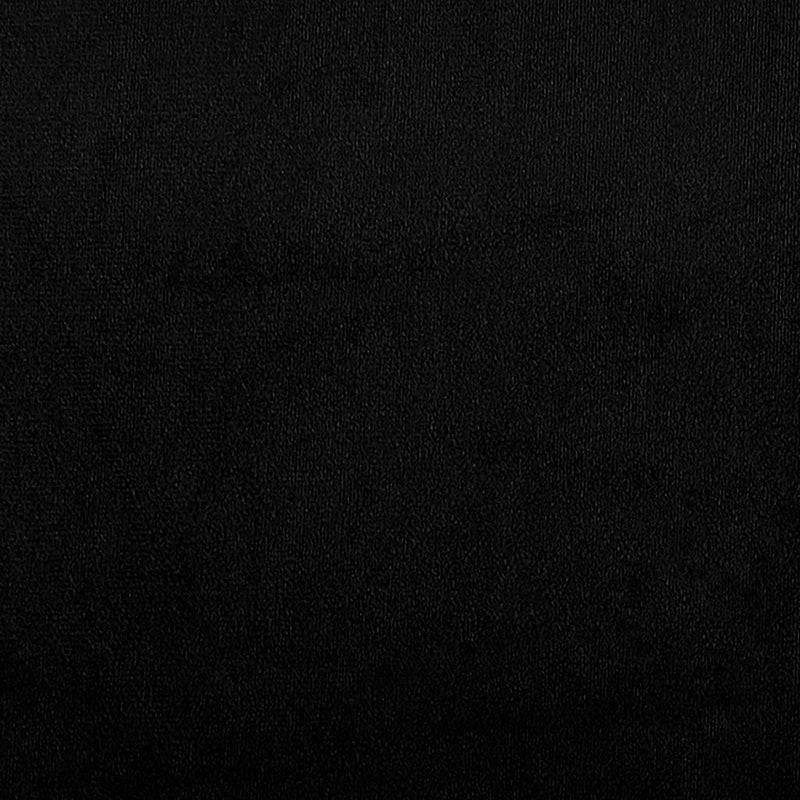 Fotoliu canapea cu taburet, negru, 60 cm, microfibră
