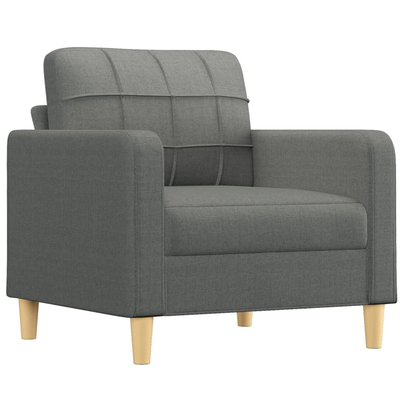 Set de canapele cu perne, 4 piese, gri închis, textil