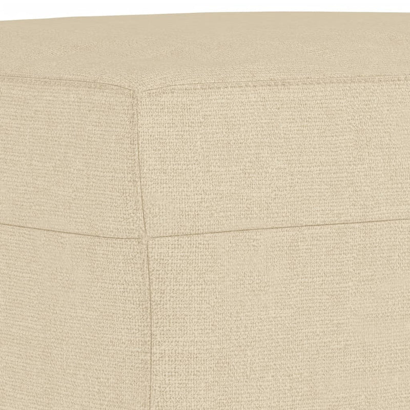 Set de canapele cu perne, 4 piese, crem, textil