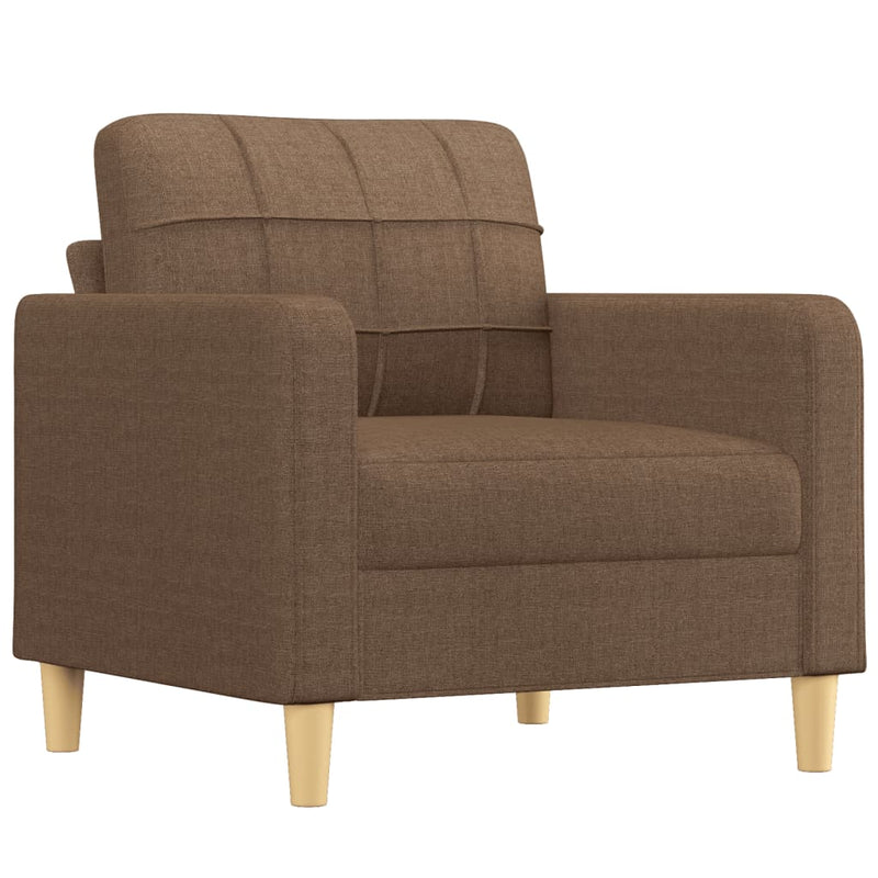 Set de canapele cu perne, 4 piese, maro, textil