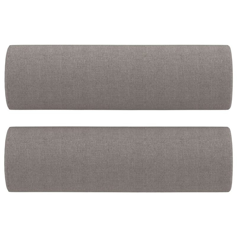 Set de canapele cu perne, 3 piese, gri taupe, textil