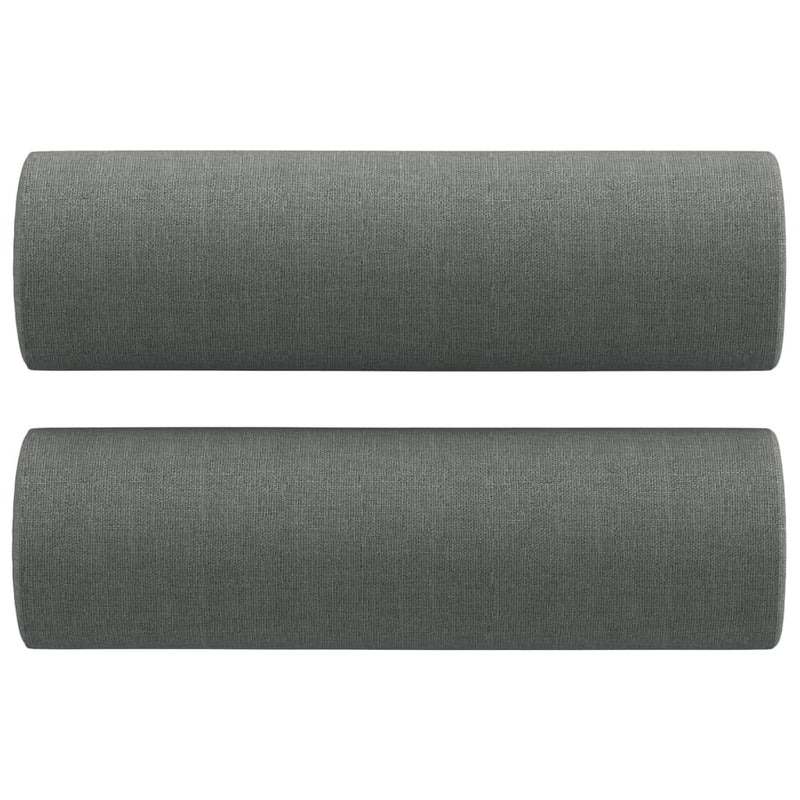 Set de canapele cu perne, 4 piese, gri închis, material textil