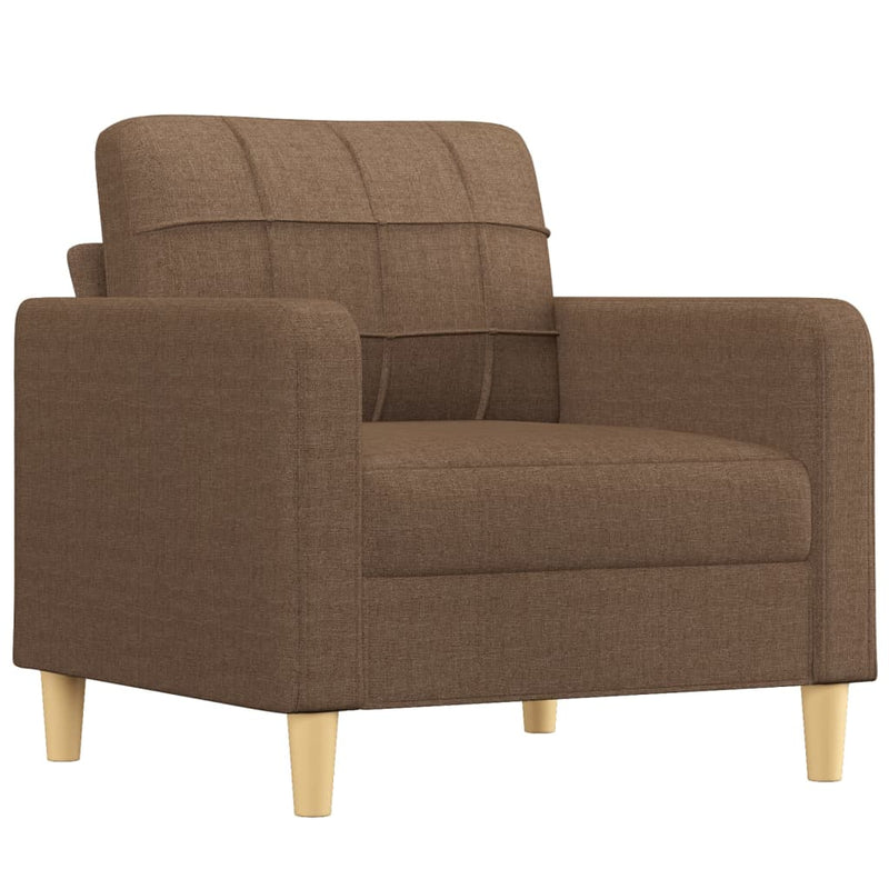 Set de canapele cu perne, 4 piese, maro, textil
