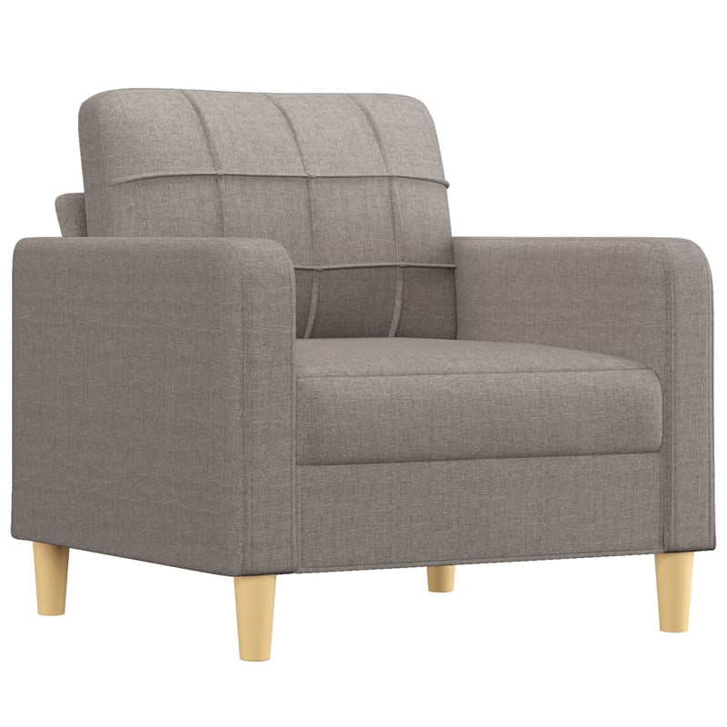 Set de canapele cu perne, 4 piese, gri taupe, textil