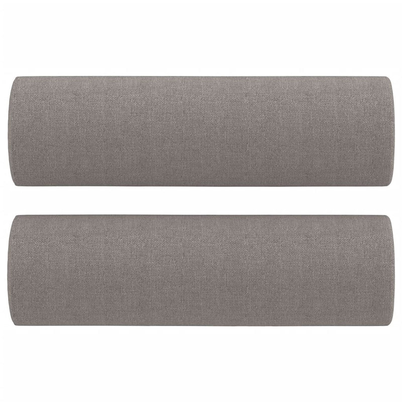Set de canapele cu perne, 2 piese, gri taupe, textil