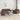 Set de canapele cu perne, 3 piese, maro, textil
