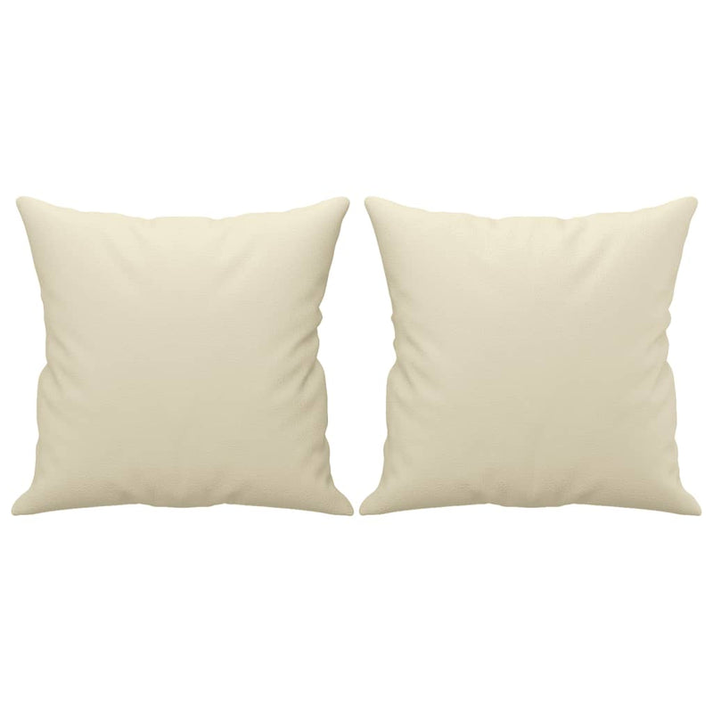 Set de canapele cu perne, 4 piese, crem, piele ecologică