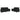 Set de canapele cu perne, 2 piese, negru, piele ecologică