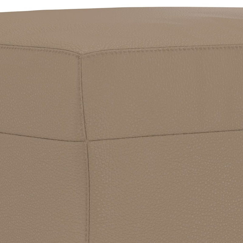 Set de canapele cu perne, 3 piese, cappuccino, piele ecologică